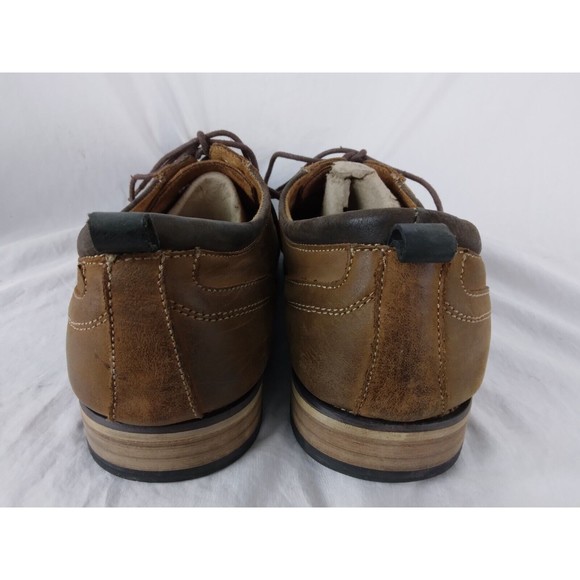 Steve Madden Jahonis Brown Distressed Leather Wingtip Derby Oxford Men Size 12 B - Picture 6 of 9